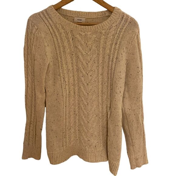 Old Navy Medium Speckled Oatmeal Colored Sweater - Picture 1 of 8